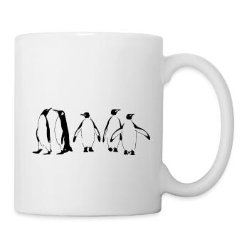 Pinguine im Winter - Tasse - Weiß - Rechts