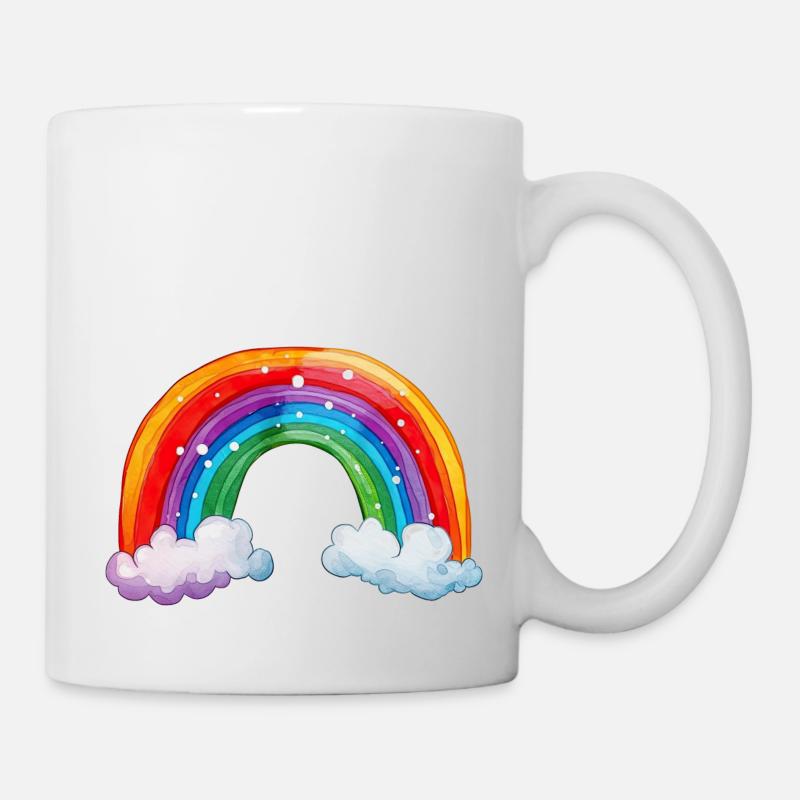 Multicolored Bridge to Happiness-LGBT Pride - Mug - white