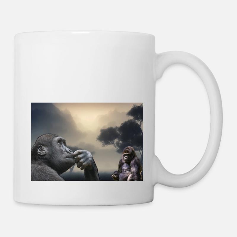 Gorilles - Mug blanc - blanc