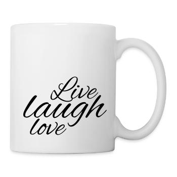 Vivre l’amour du rire - Mug blanc - blanc - Droite