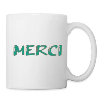 MERCI. MAÎTRESSE. MAÎTRE. MERCI MAÎTRESSE - Mug blanc - blanc - Droite