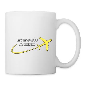 Avion d’aviation cool Les yeux sur un oiseau - Mug blanc - blanc - Droite