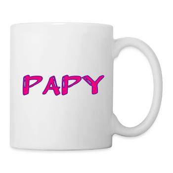PAPY. FÊTE DES PÈRES. BONNE FÊTE PAPY. JE T'AIME. - Mug blanc - blanc - Droite
