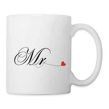 T-shirt de couple assorti Mr et Mme - Mug blanc - blanc - Droite