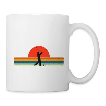 Retro Golf Grandpa Sunset design - Mug - white - Right