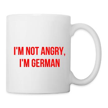 Je ne suis pas en colère, je suis allemand, anglais - Mug blanc - blanc - Droite