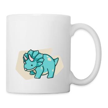 hugadino Triceratops, dino, cute dinosaur - Mug - white - Right
