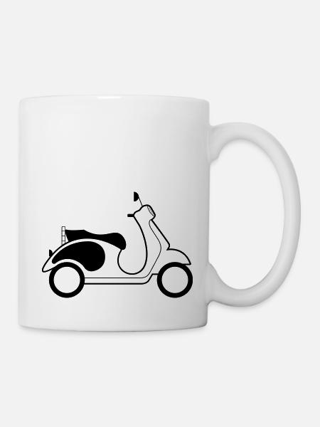Moped - Tasse - Weiß