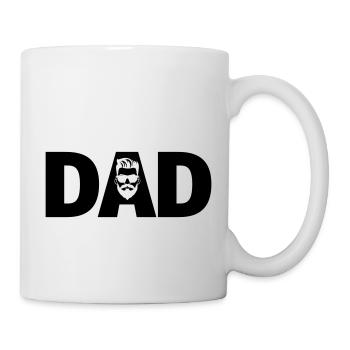 Symbole du logo de la typographie de papa - Mug blanc - blanc - Droite
