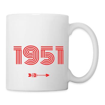 Jahrgang 1951 - Tasse - Weiß - Rechts