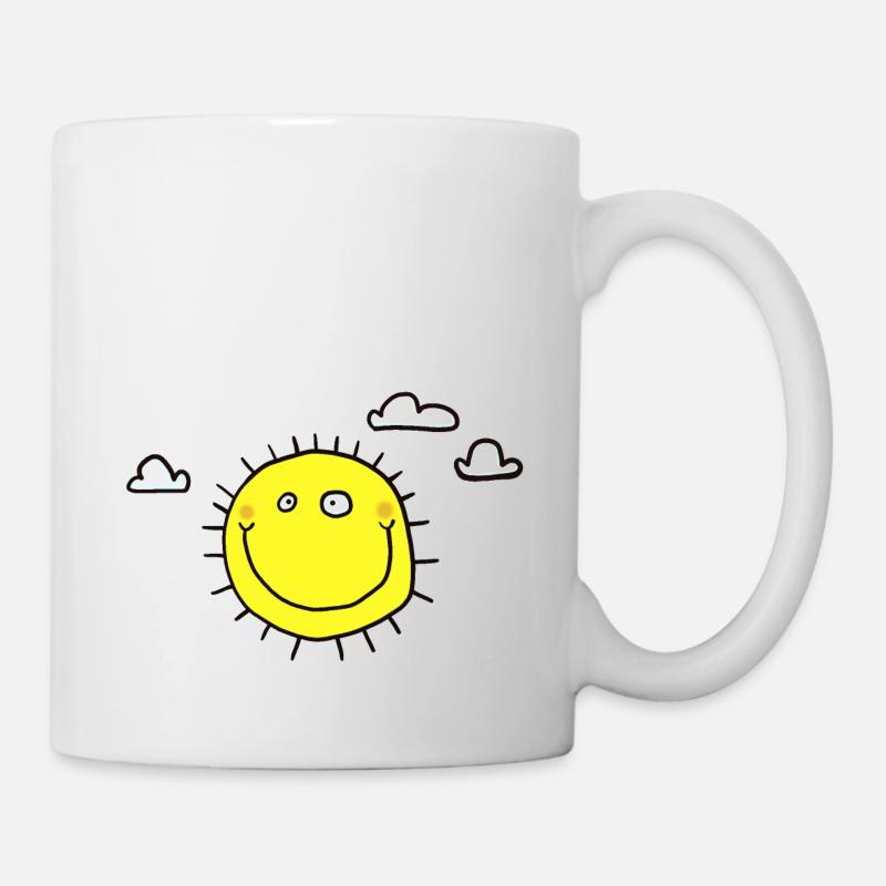 Sun with clouds - Mug - white