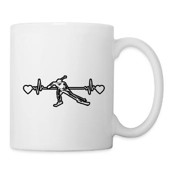 Skifahrer Skidesign Ski Skifahren Skifahroutfit - Tasse - Weiß - Rechts