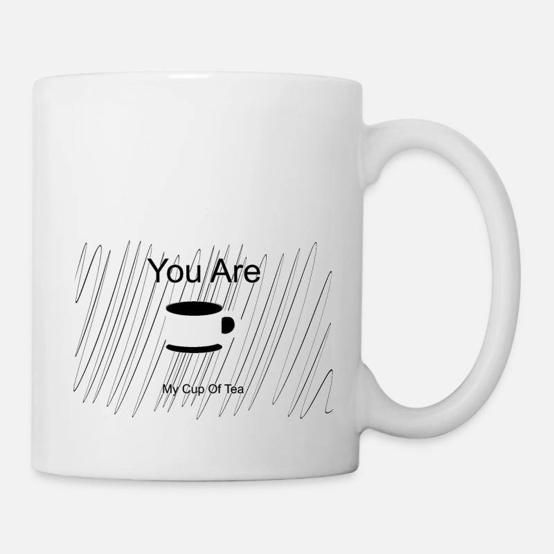 My cup of tea neg space sketch - Mug - white