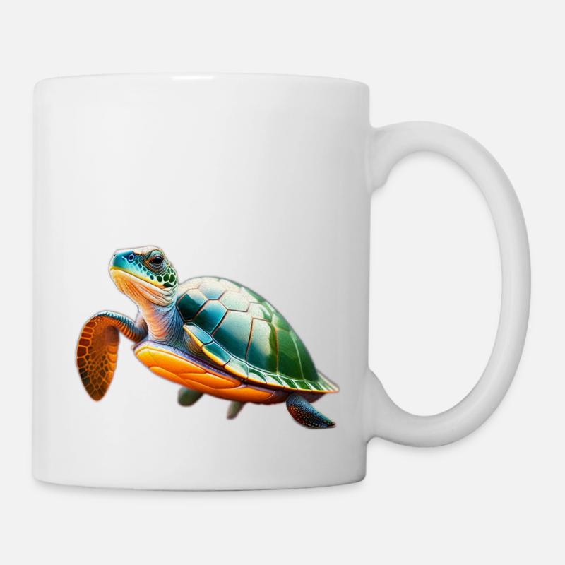 Schildkröte - Tasse - Weiß