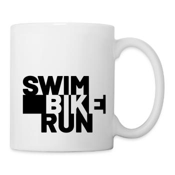 SWIM BIKE RUN - Tasse - Weiß - Rechts