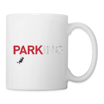 Banksy Swing Girl (Parking) - Tasse - Weiß - Rechts