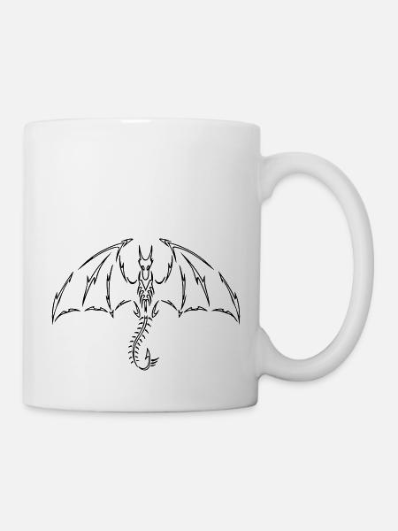 fliegender Drachen - Tasse - Weiß