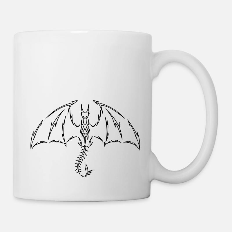 fliegender Drachen - Tasse - Weiß