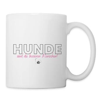 Hunde sind die besseren Menschen Dog Love - Tasse - Weiß - Rechts