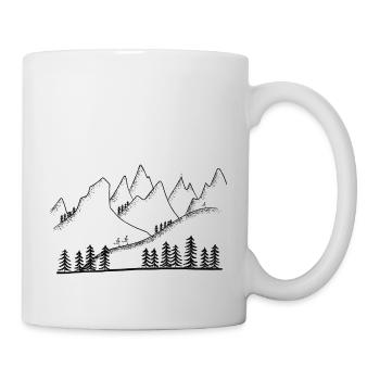 Bergwanderwege - Tasse - Weiß - Rechts