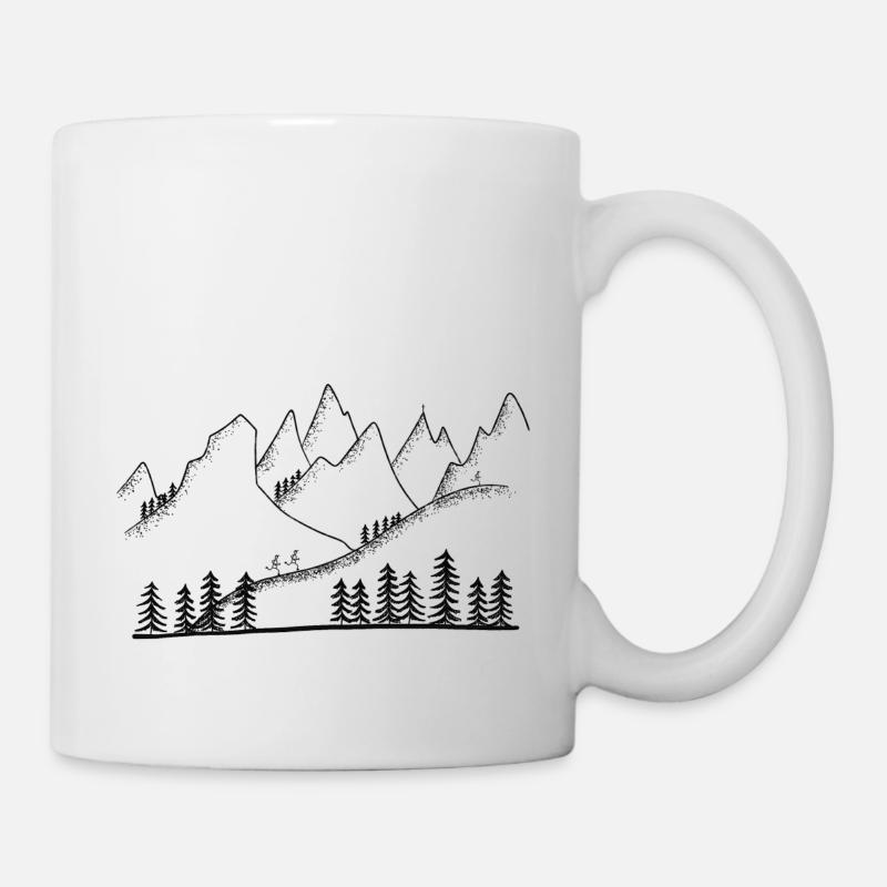 Sentiers de montagne - Mug blanc - blanc