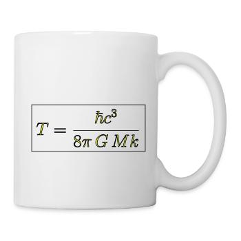 Temperaturformel eines Schwarzen Loches - Tasse - Weiß - Rechts