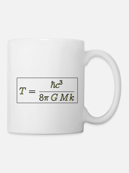 Temperaturformel eines Schwarzen Loches - Tasse - Weiß