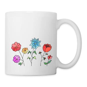 Fleur - Mug blanc - blanc - Droite