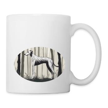 Profile of a Lurcher - Mug - white - Right