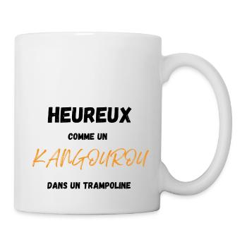 Heureux comme un kangourou cadeau homme - Mug blanc - blanc - Droite