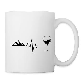 Mountains, climbers, nature, adventure, wine - Mug - white - Right