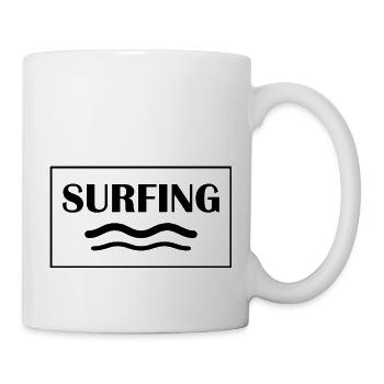 Surfing Surfboard Surfer Wassersport - Tasse - Weiß - Rechts