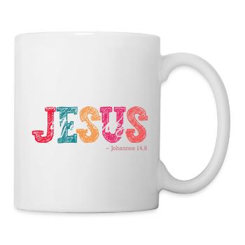 Jesus ist der Weg Kirche Christliches Damen Herren - Tasse - Weiß - Rechts