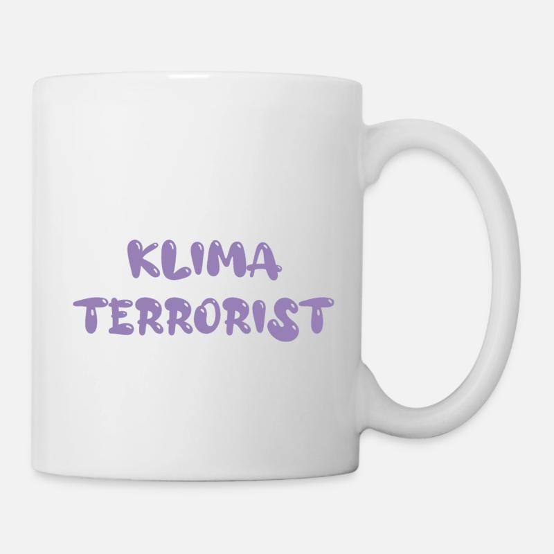 klimaterrorist - Tasse - Weiß