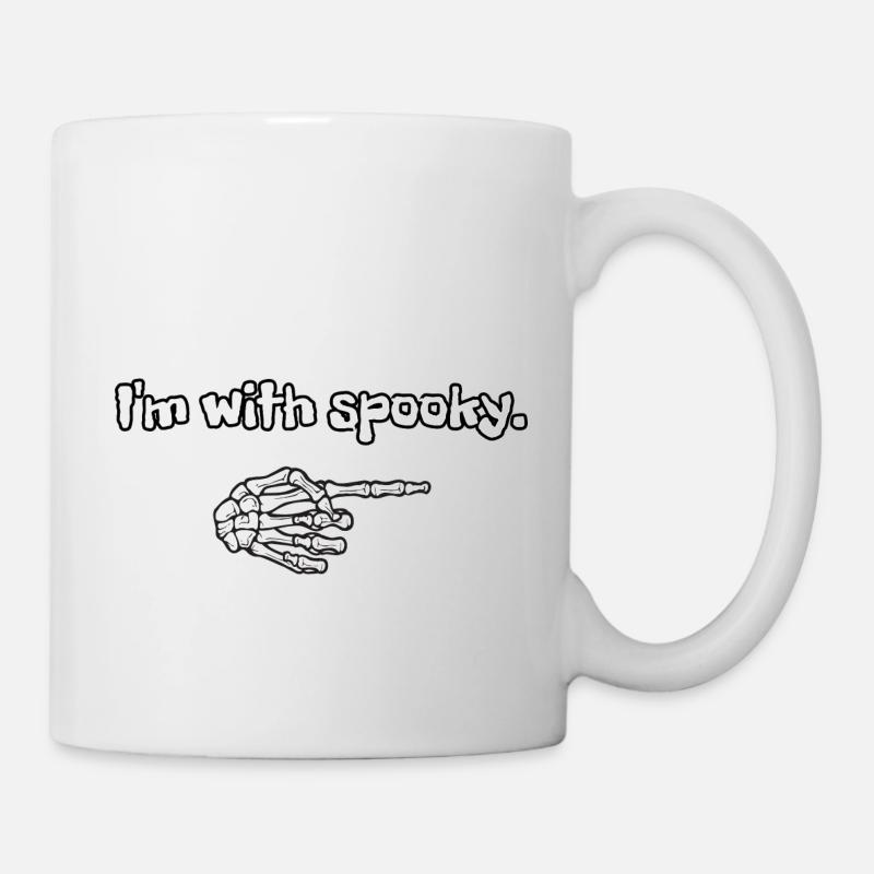 I'm with spooky. I'm scary with it. - Mug - white