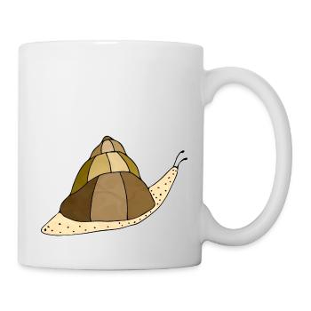 Schnecke - Tasse - Weiß - Rechts