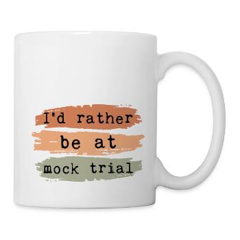 Je préférerais être à un procès simulé - Mug blanc - blanc - Droite