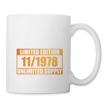 45th Birthday Limited Edition - ꝏ Supply 11/1978 - Mug blanc - blanc - Droite