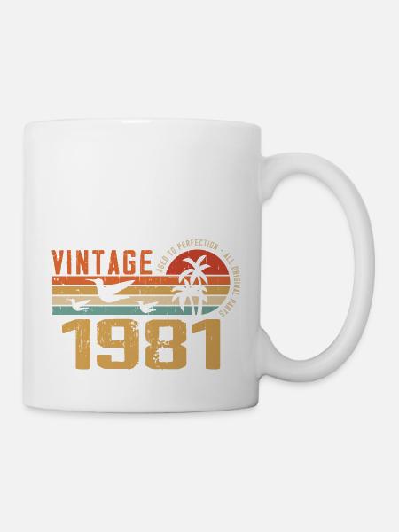 Jahrgang 1981 Jubiläumsgeschenk - Jahrgang 1981 - Tasse - Weiß