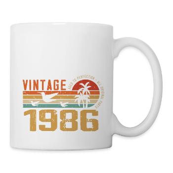 Jahrgang 1986 Jubiläumsgeschenk - Jahrgang 1986 - Tasse - Weiß - Rechts
