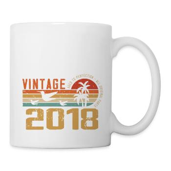 Vintage 2018 Jubiläumsgeschenk - Jahrgang 2018 - Tasse - Weiß - Rechts
