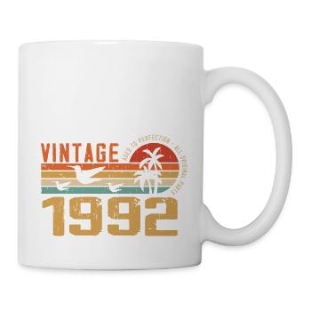 Vintage 1992 Anniversary Gift - Vintage 1992 - Mug - white - Right
