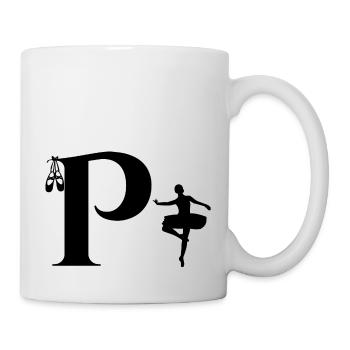 Buchstabe p Ballerina - Tasse - Weiß - Rechts