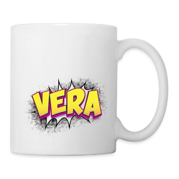 Vera Custom Name Comic Book Style Pop Art, Vera - Mug - white - Right