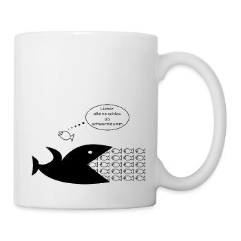 Lieber alleine schlau als schwarmdumm - Tasse - Weiß - Rechts