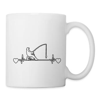 Fishing Fishing Angler Fishing Hook - Mug - white - Right