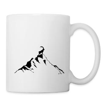 Ziege - Berg - (8) - Tasse - Weiß - Rechts