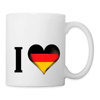 Herz aus Deutschlandflagge - Tasse - Weiß - Rechts