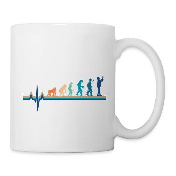 Evolution Heartbeat Soziale Netzwerke - Tasse - Weiß - Rechts