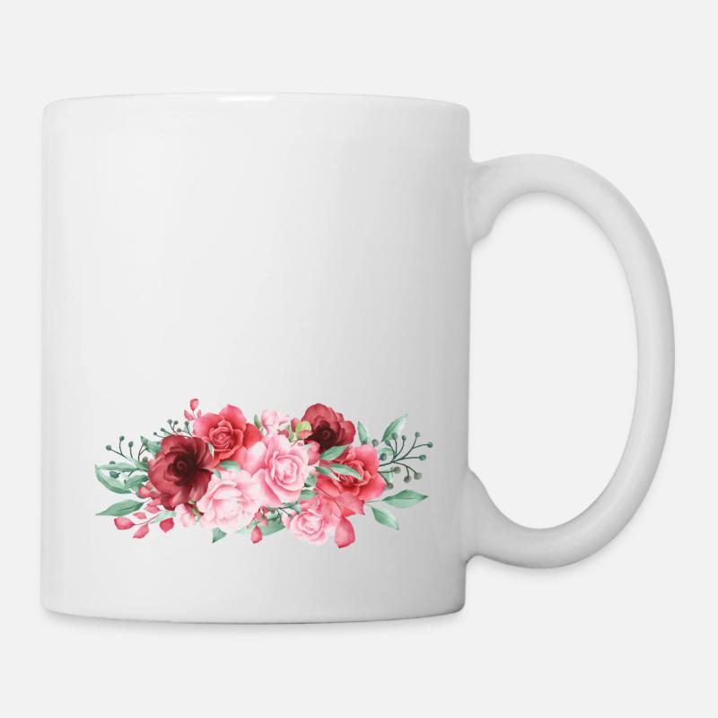 Marraine d’amour fleurs- idée cadeau marraine - Mug blanc - blanc